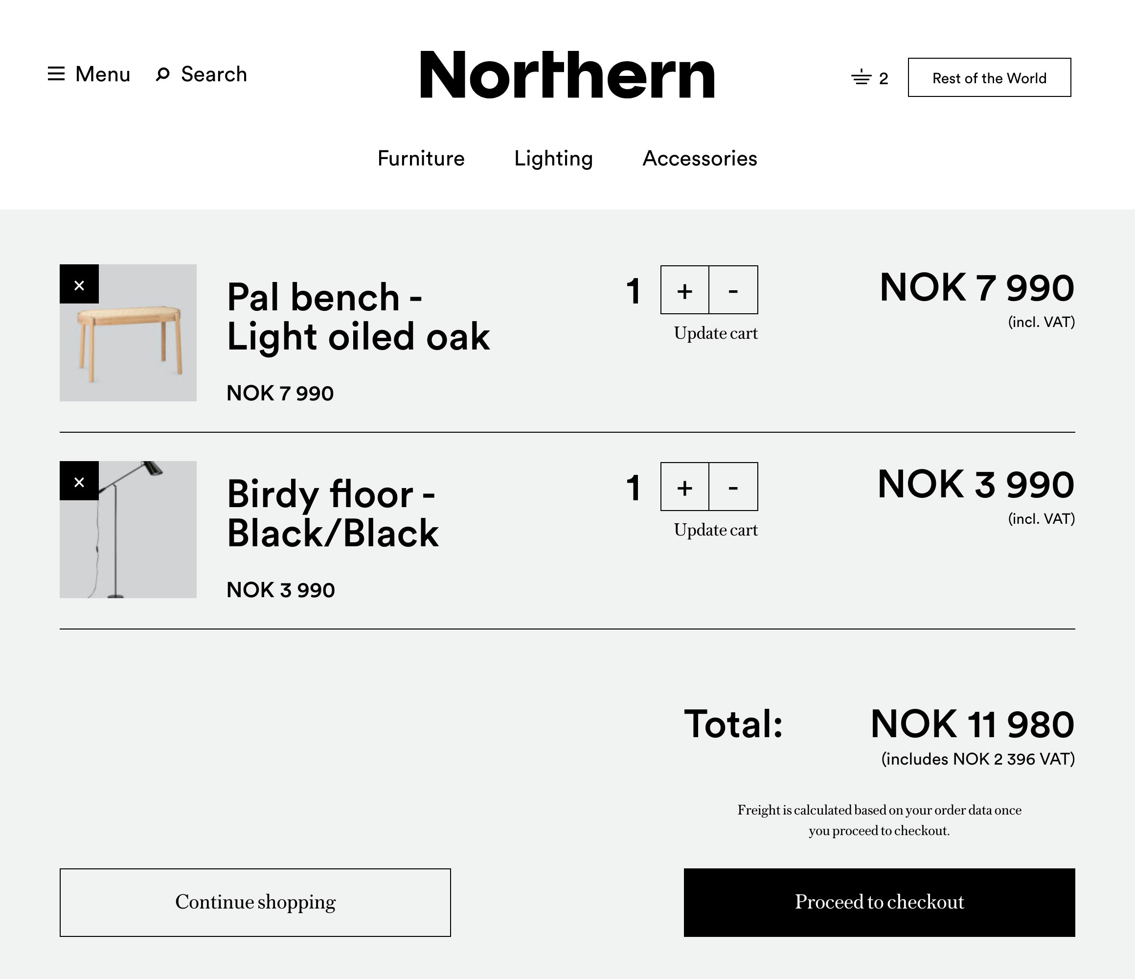 northern.no сайт на WooCommerce